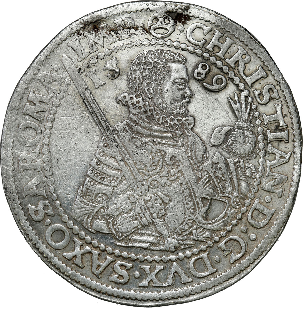 Niemcy, Saksonia. Krystian I (1586-1591). Talar 1587 HB, Drezno